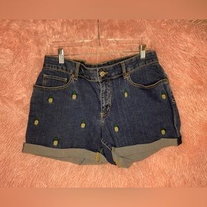 Blue Jean pineapple shorts